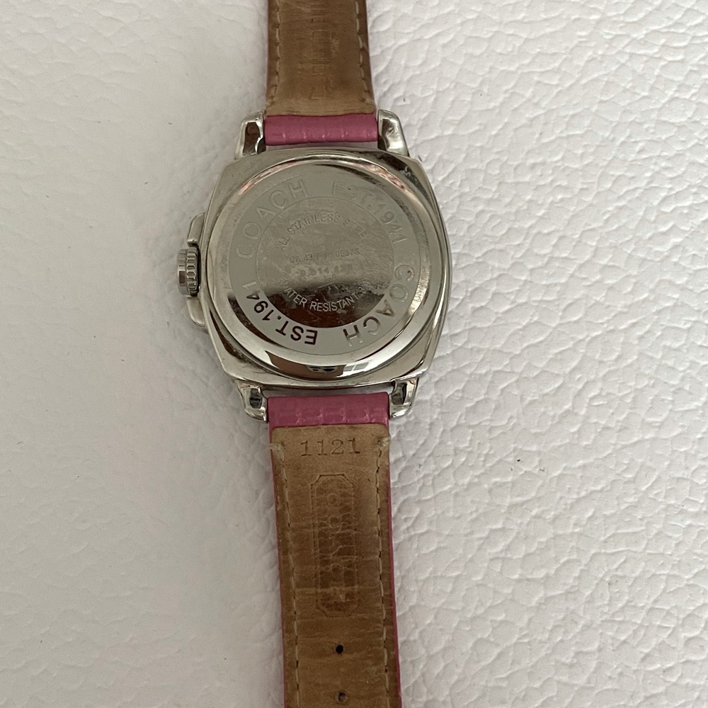 Coach pink watch